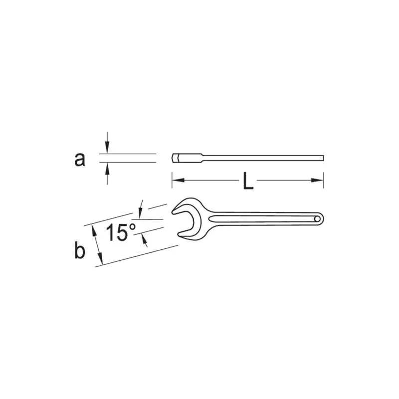 Gedore 6576030 894 Single Open Ended Spanner 125 mm
