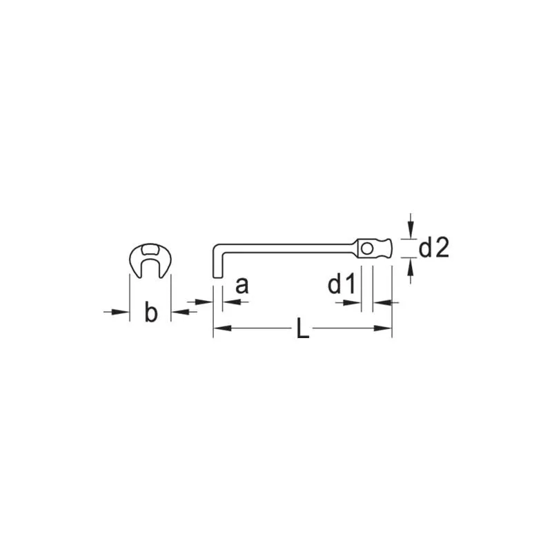 Gedore 6670210 Crowfoot spanner 17 mm