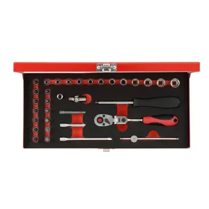 Gedore R49044033 Socket Set 1/4" Drive 4-13 mm 32 Pcs