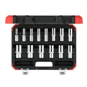 Gedore R61003114 Hex Socket Set 1/2" Drive 10-32 mm 14 Pcs