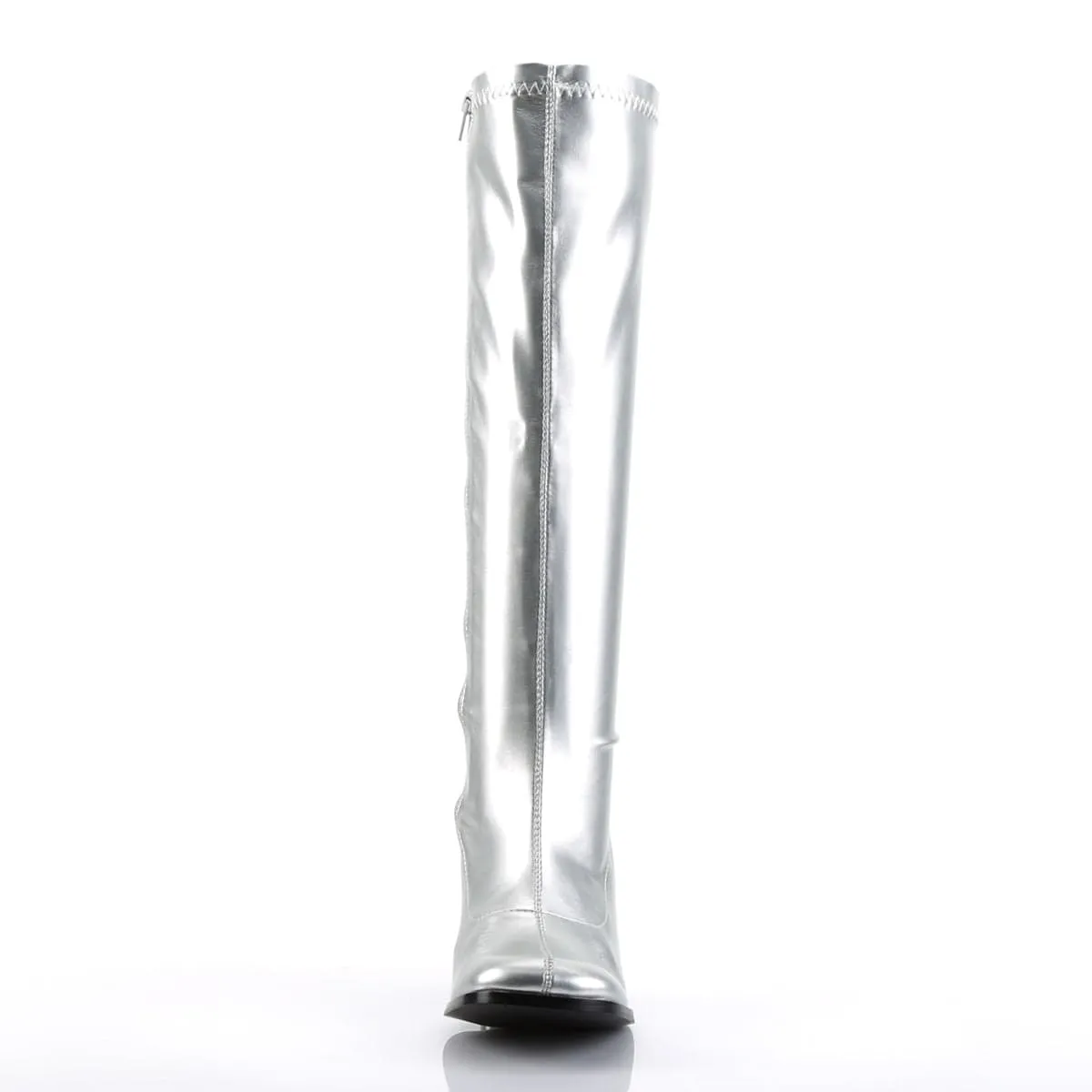 GOGO-300 Silver Metallic Stretch Pu