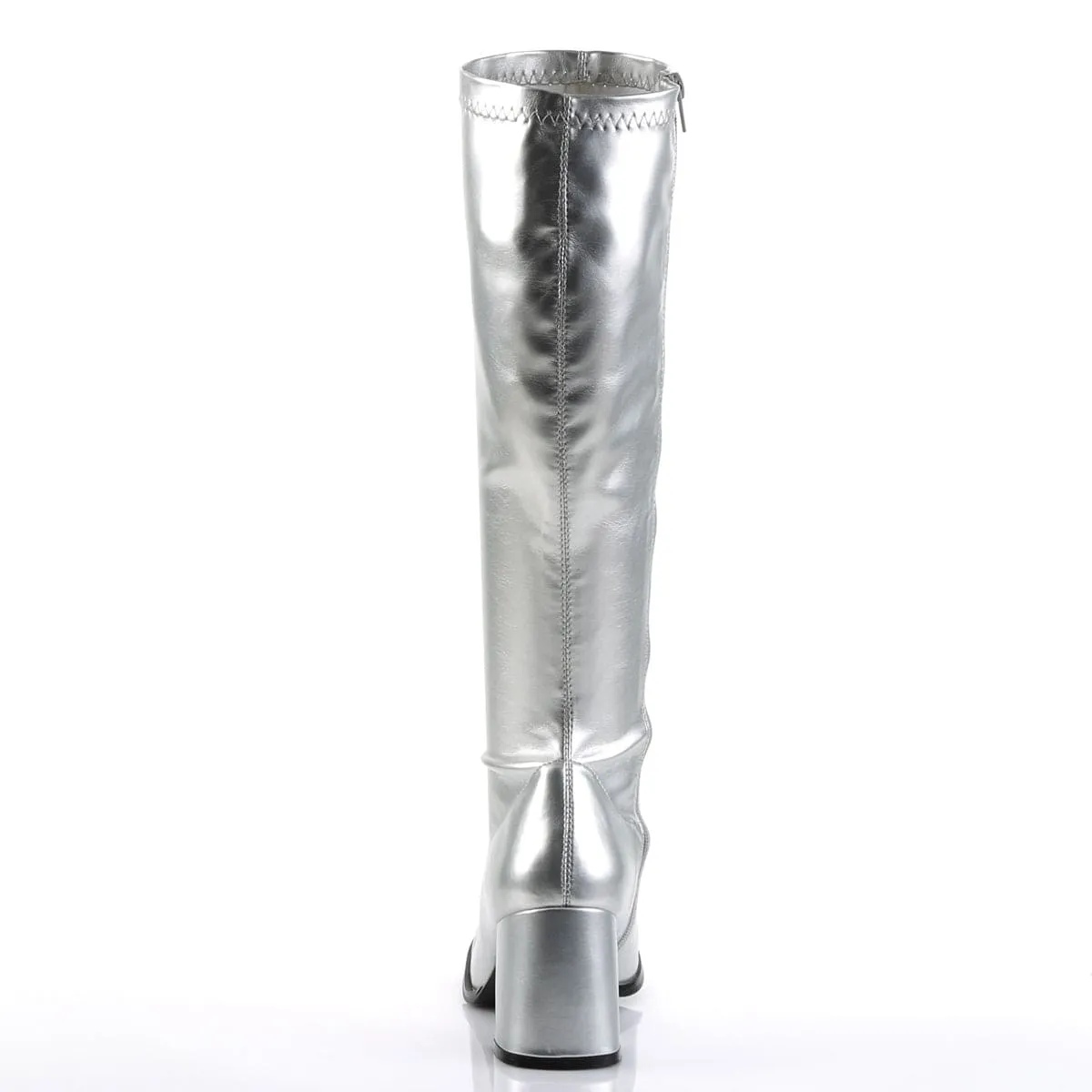 GOGO-300 Silver Metallic Stretch Pu