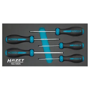 Hazet 163-185/5 Hexanamic Security Torx Screwdriver Set, 5 pieces