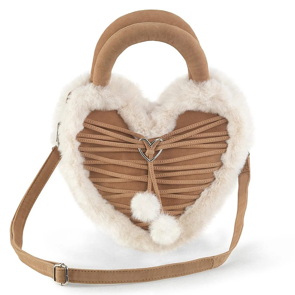 HB-631 CAMEL FAUX SUEDE-FAUX FUR