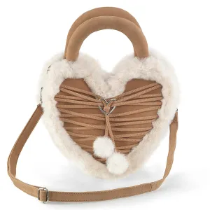 HB-631 CAMEL FAUX SUEDE-FAUX FUR