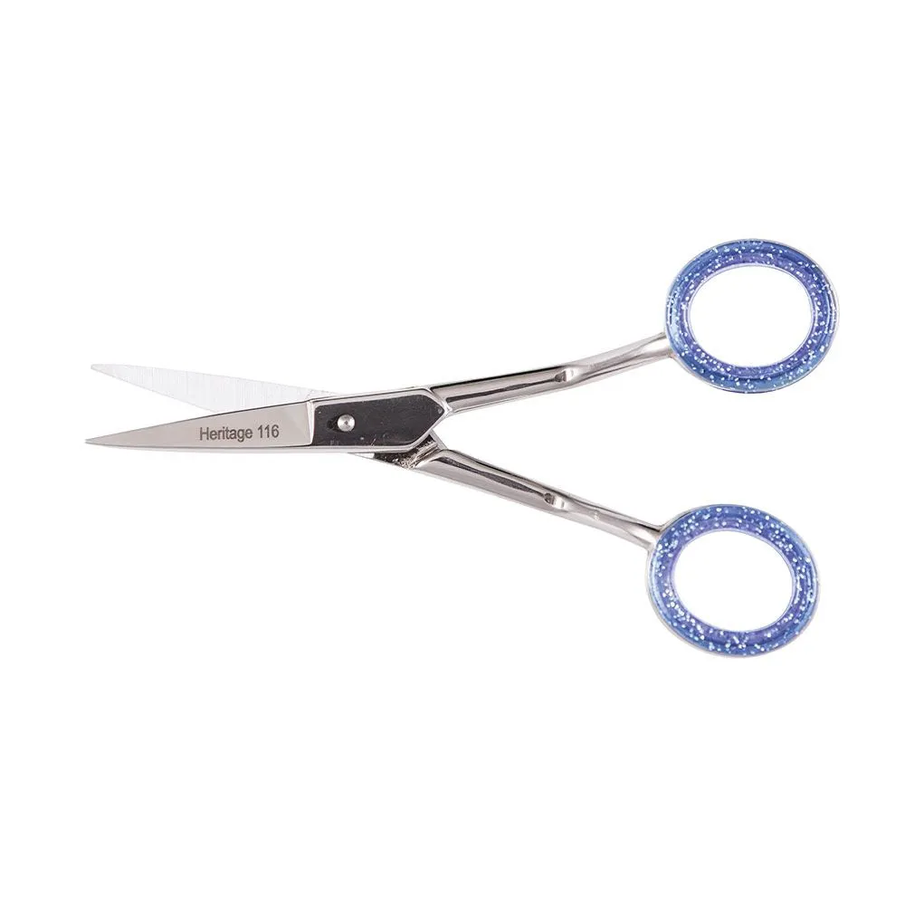Heritage Cutlery 116C 5-5/8'' Machine Embroidery Scissor / xtra bent handle / Curved Blade