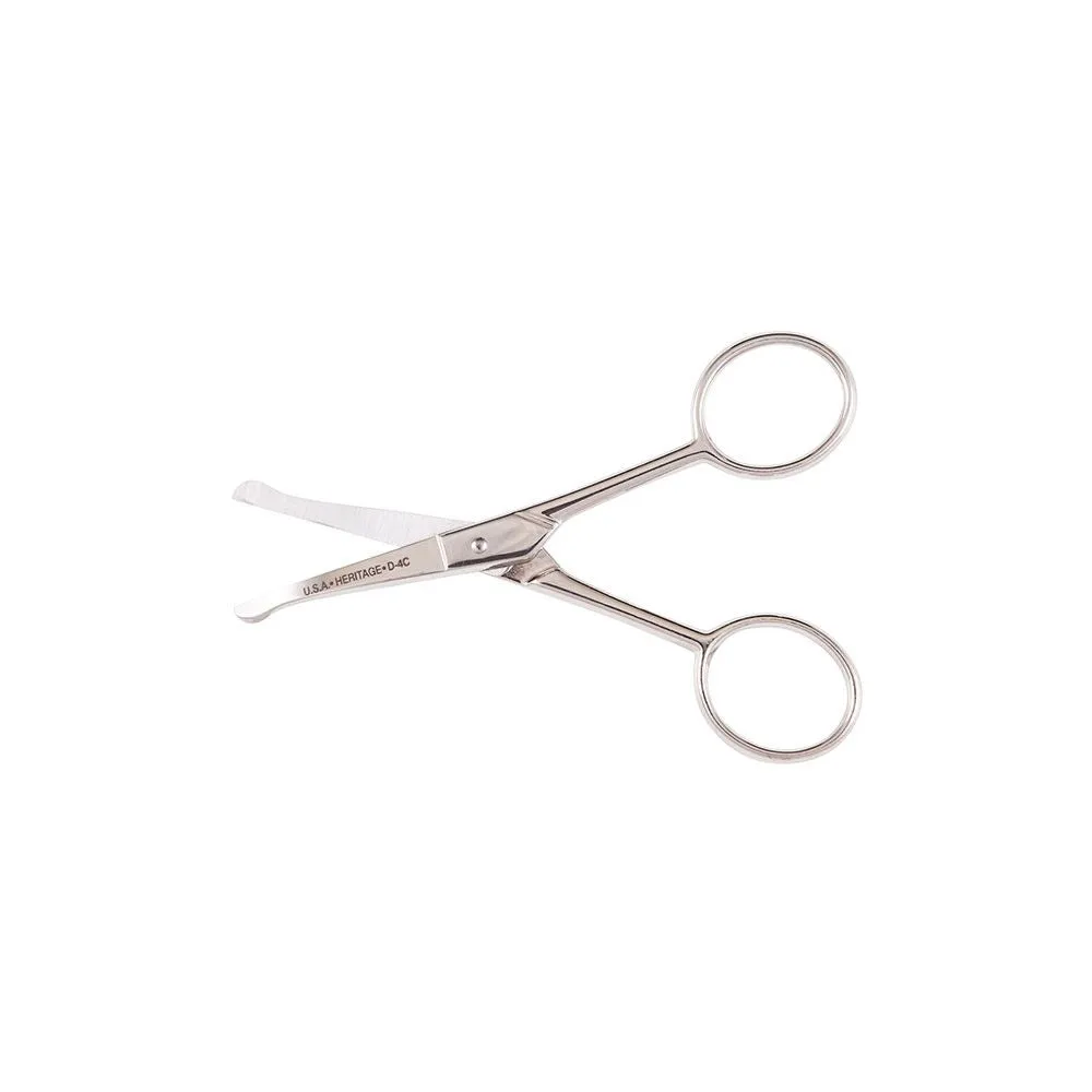 Heritage Cutlery D4-C 4 1/2'' Safety Tip Scissor / Curved Blade