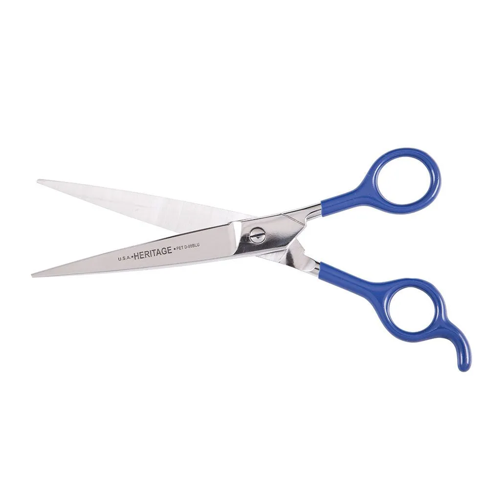 Heritage Cutlery D88-Blu 8'' Pet Grooming Scissor / Blue Coated Handles