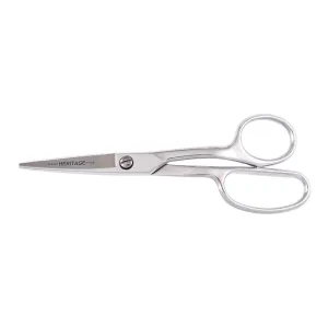 Heritage Cutlery P717CB 7-7/8'' Carpet Napping Shear / Curved Handle / Blunt Tips / No Coating