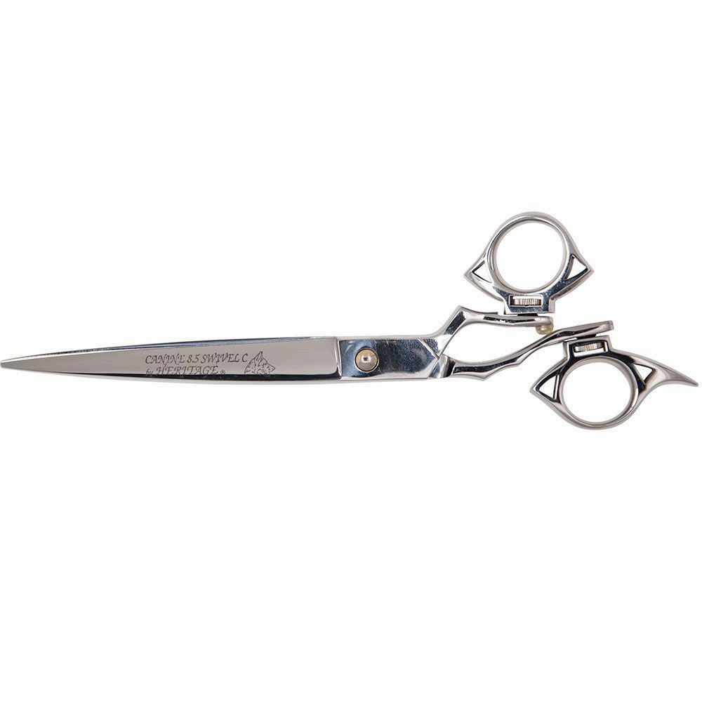 Heritage Cutlery K9DS85-C 8-1/2'' Convex K-9 Dbl Swivel / Curved Blade