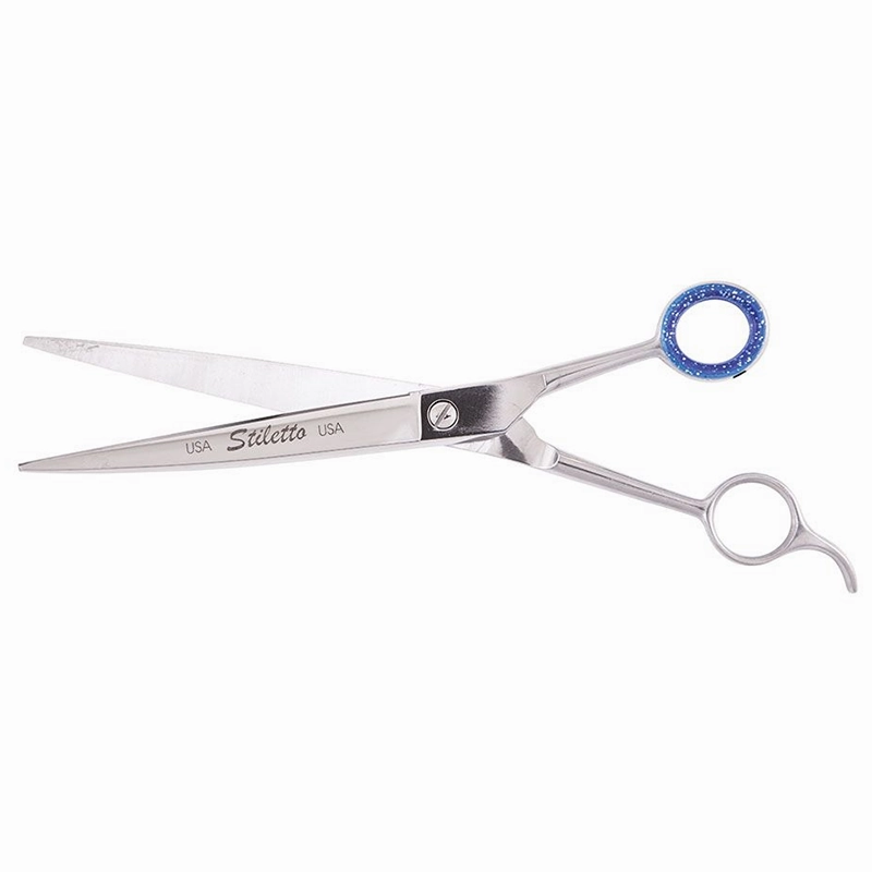 Heritage Cutlery ST85-C Pet Grooming Scissor w/ Semi-Oval Curved Shape Blade, 8 1/2"