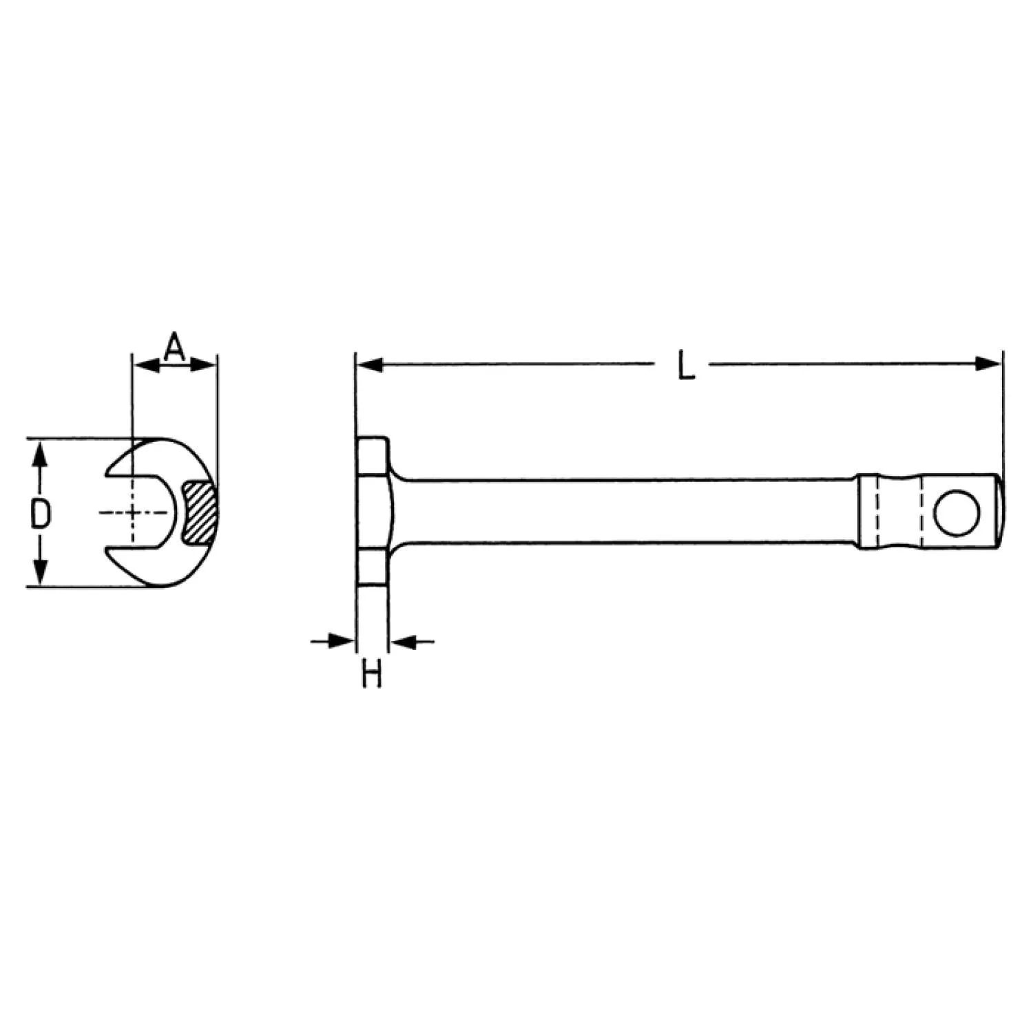 Heyco 00380002280 Crowfoot Wrenches, Chromium Plated, Lenght-200mm