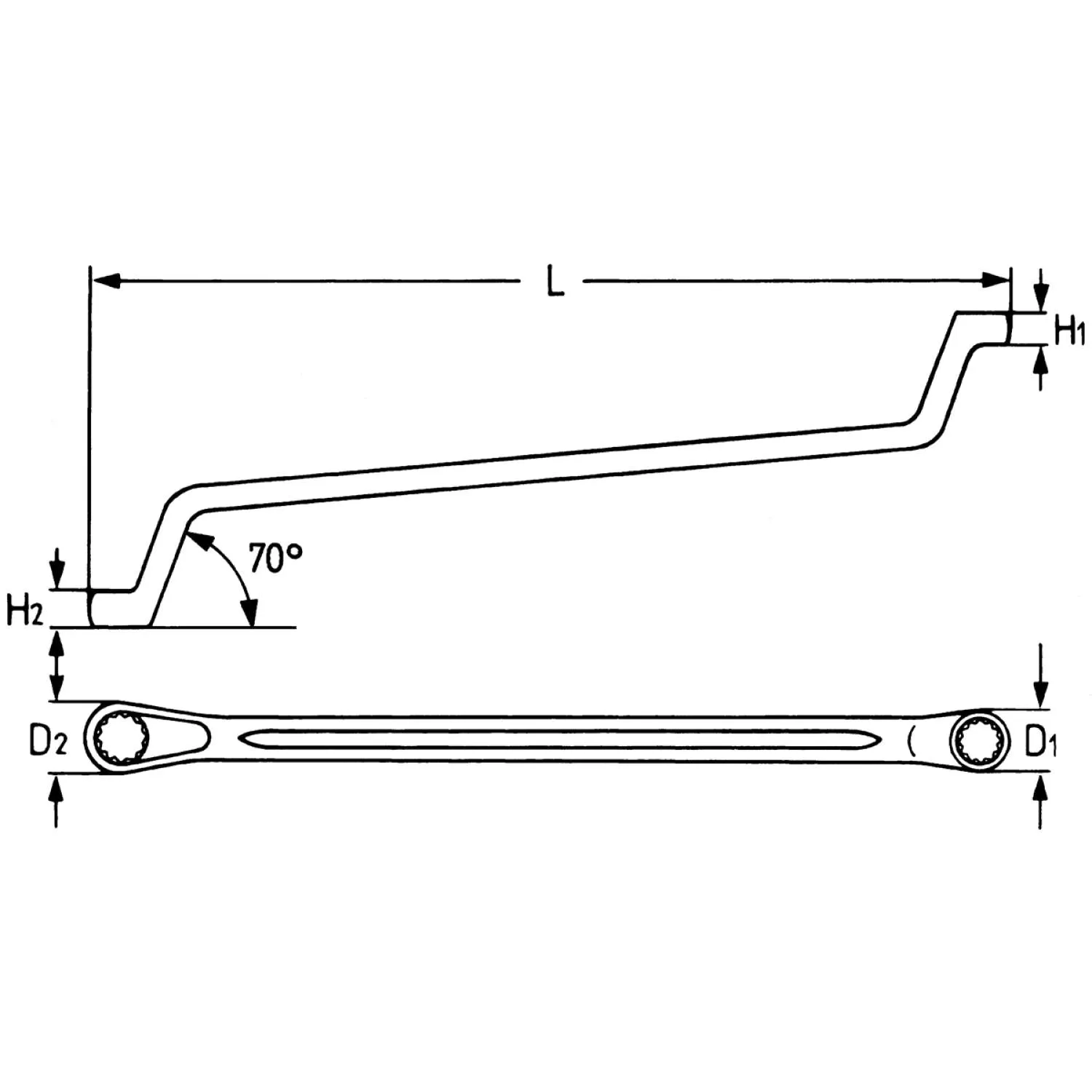 Heyco 00475663082 Double Ended Ring Wrenches, 290 mm