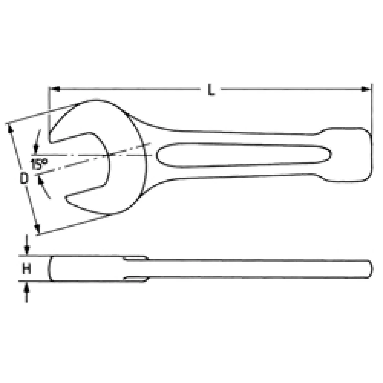 Heyco 00810005020 Slogging Open Jaw Wrenches 50 mm