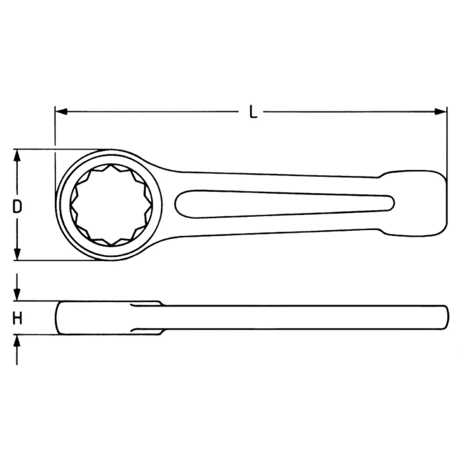 Heyco 00820010020 Slogging Ring Wrenches Drive 3/4 Inch 100 mm