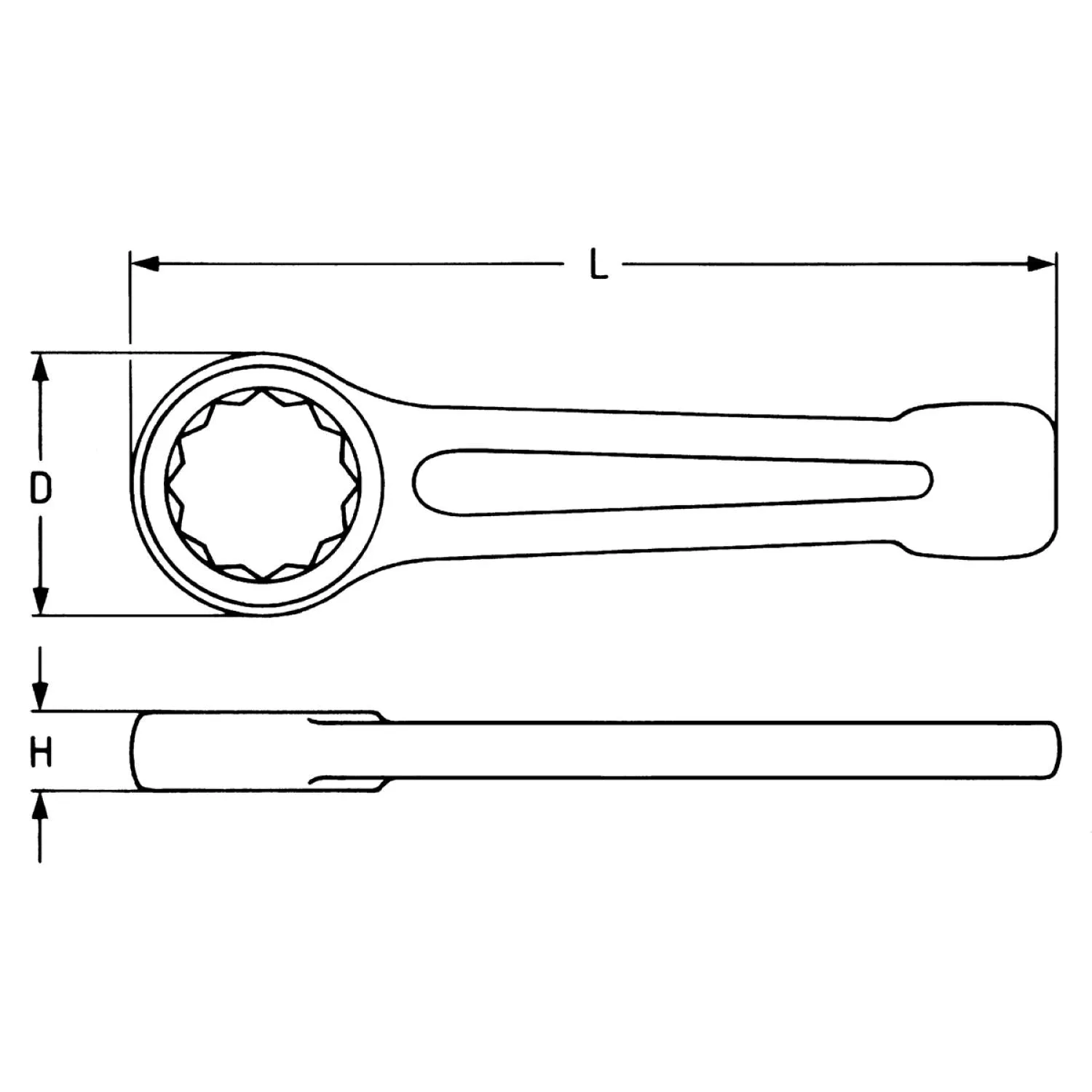 Heyco 00820638520 Slogging Ring Wrench, 5 3/8 AF