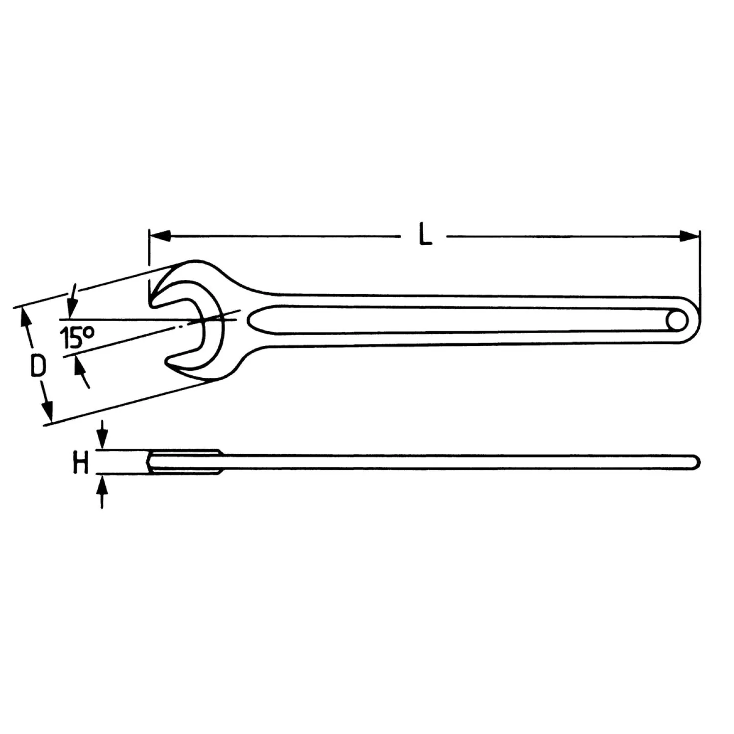 Heyco 00894041036 Single Ended Open Jaw Wrenches, Length-335mm