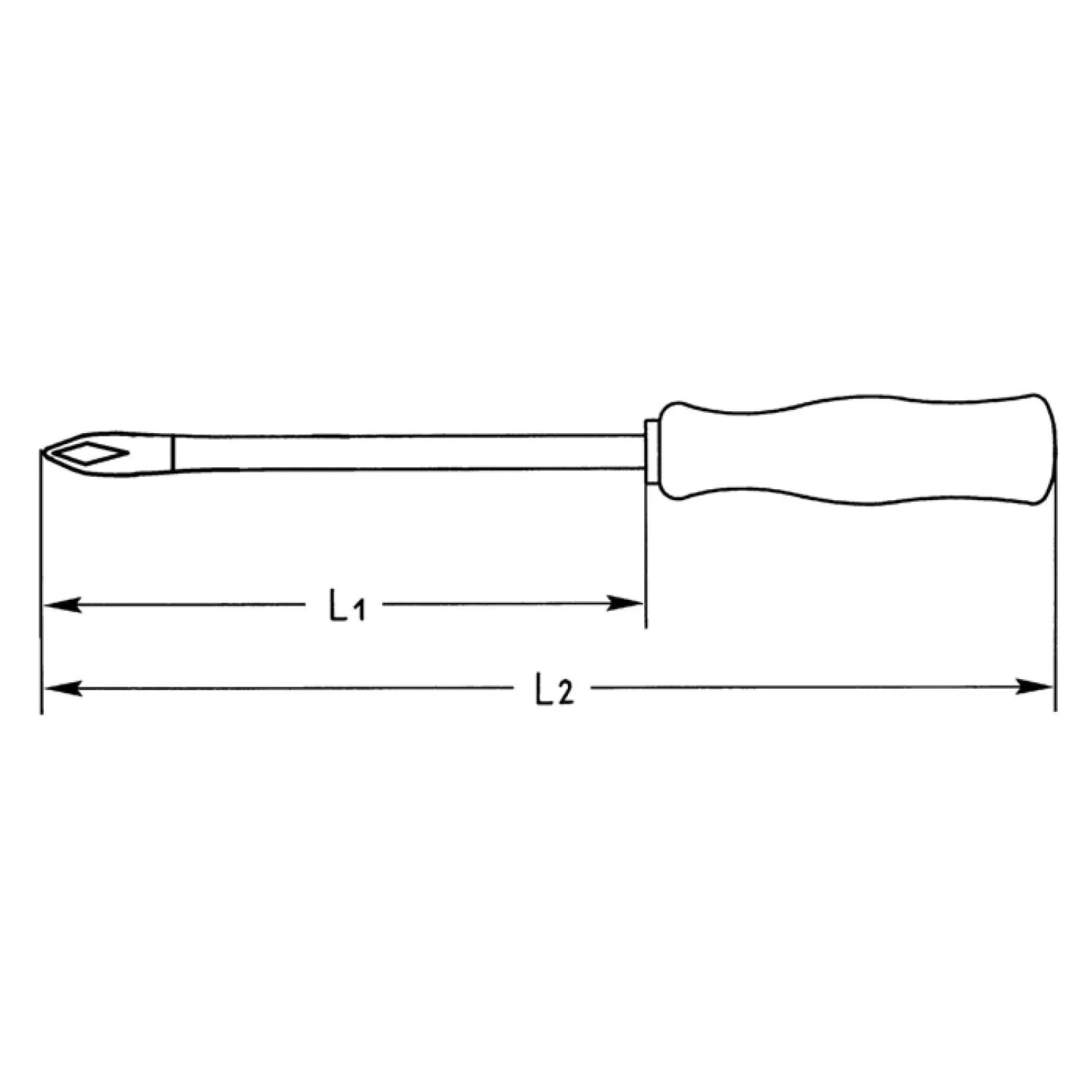 Heyco 01412002080 Pozidriv Screwdriver with Acetate Handle, #2