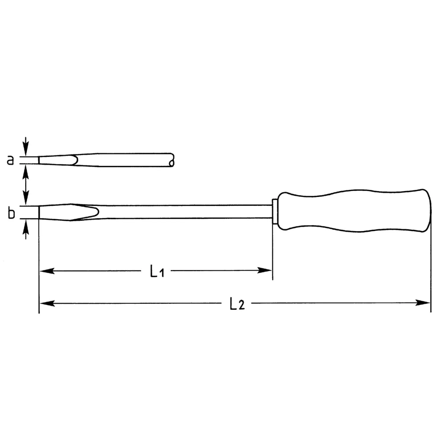 Heyco 01436015085 Slotted Screwdriver with Acetate Handle, 5.0 x 150mm with Wrapped Blade