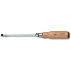 Heyco 01470015080 Slotted Engineers' Screwdriver with Hardwood Handle, 8.0 mm