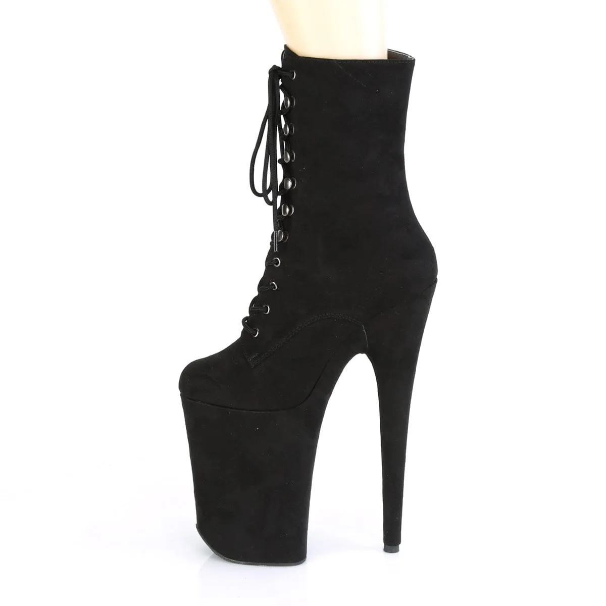 INFINITY-1020FS Black Faux Suede/Black Faux Suede