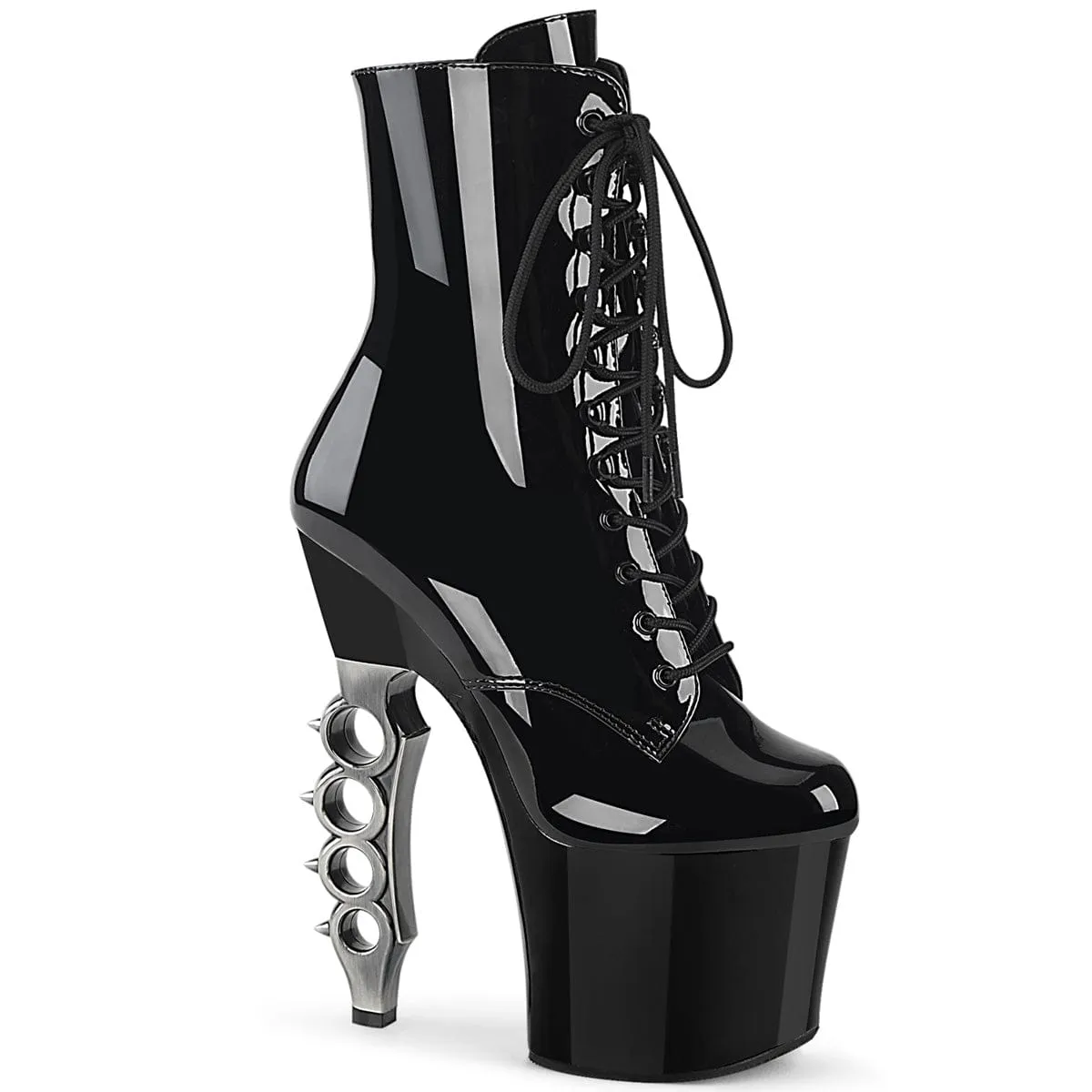 IRONGRIP-1020 Black Patent/Black-Silver Brushed