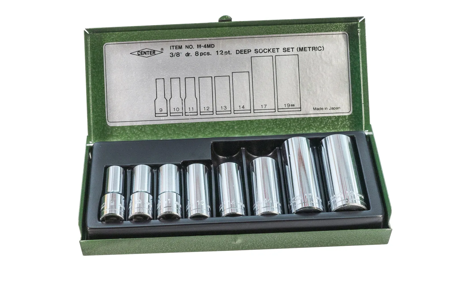 Japanese 3/8" Dr. Metric Deep Socket Set 12 Pt. ~ 8 PC Set