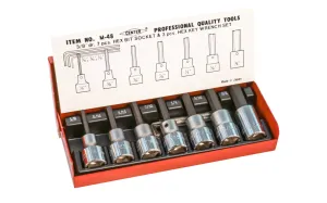 Japanese SAE Hex Bit Socket Set - 3/8" Drive ~ 7 PC Set