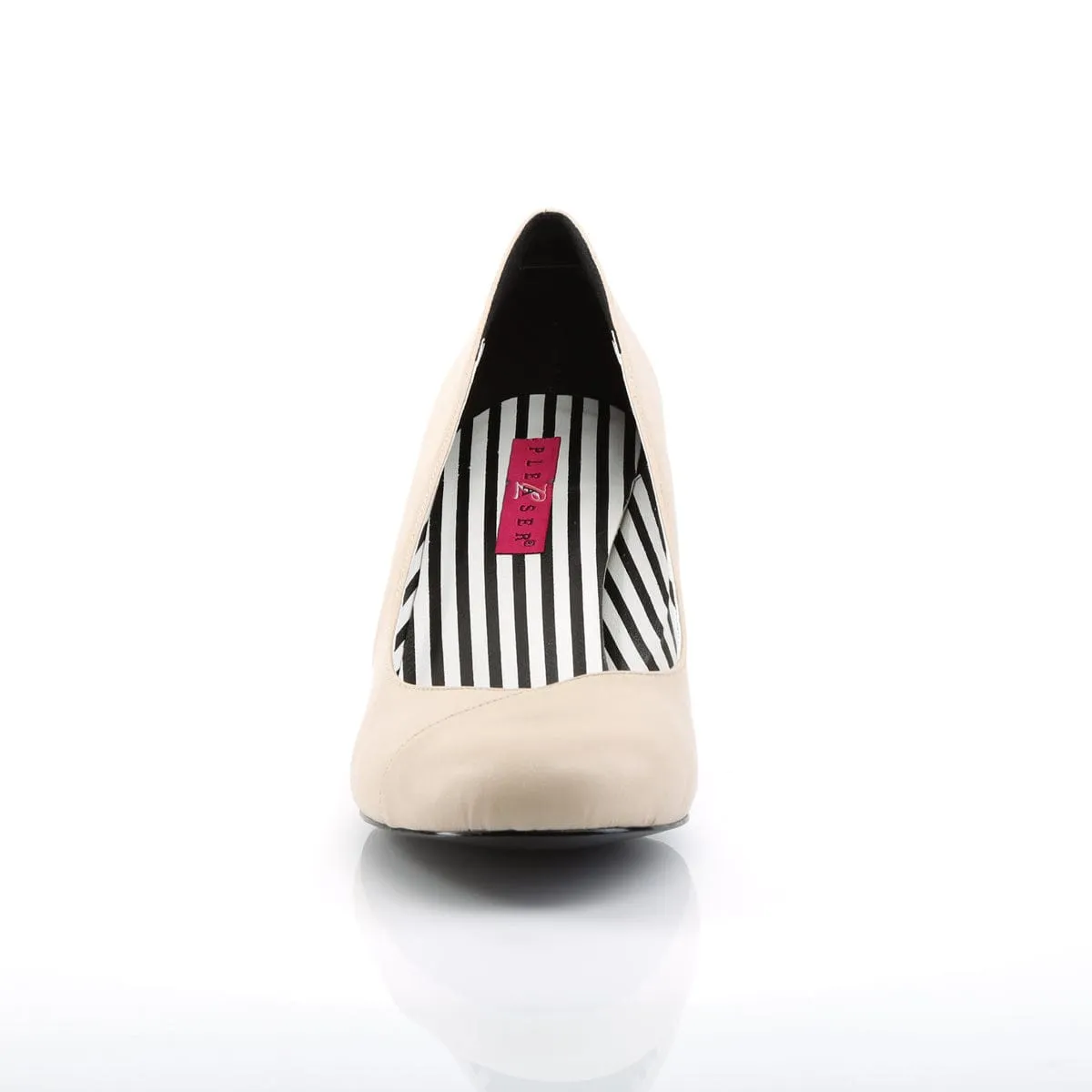 JENNA-01 Cream Faux Leather