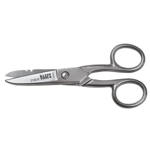 Klein Tools 2100-9 Stainless Steel Electrician's Scissors Stripping Notches Silver