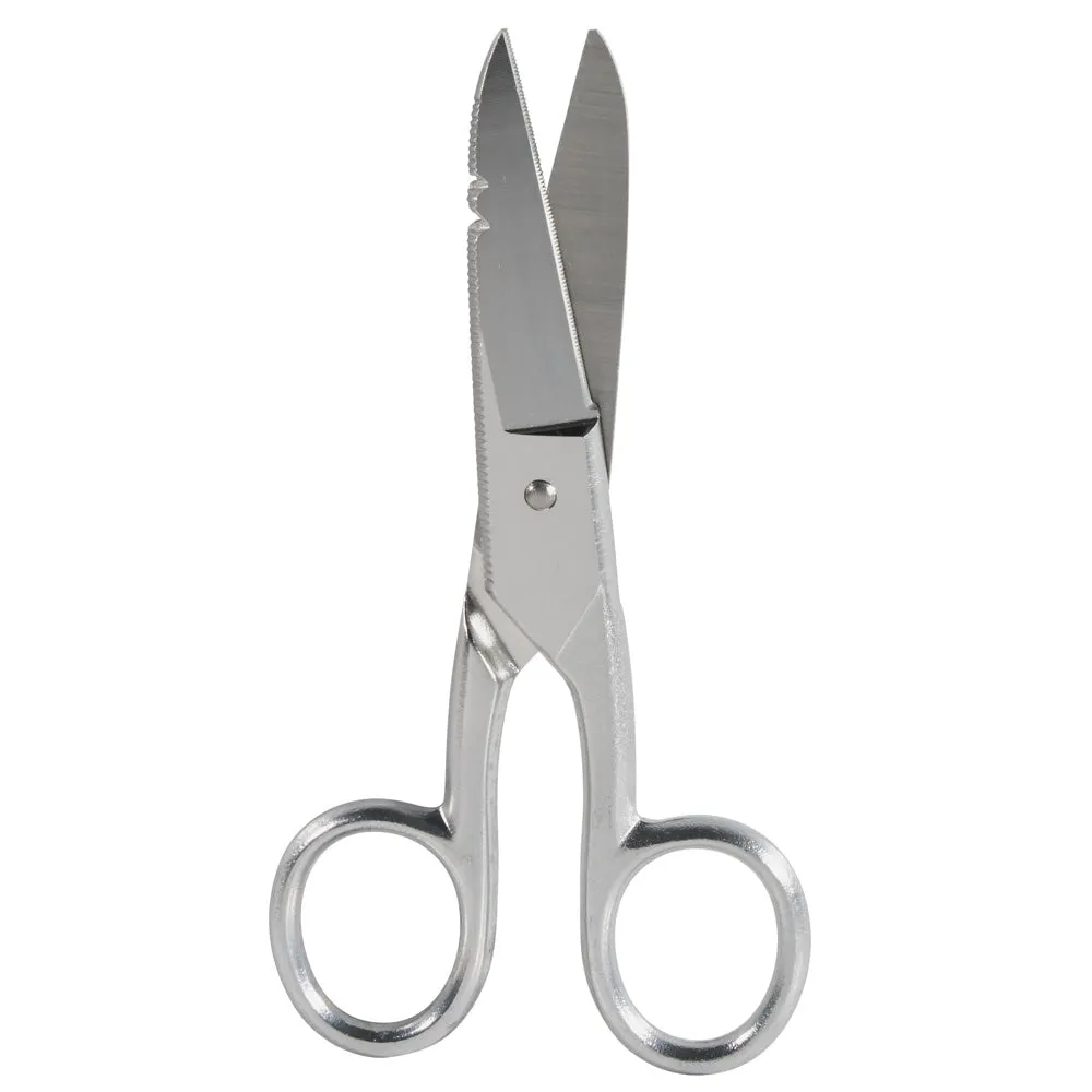 Klein Tools 2100-9 Stainless Steel Electrician's Scissors Stripping Notches Silver