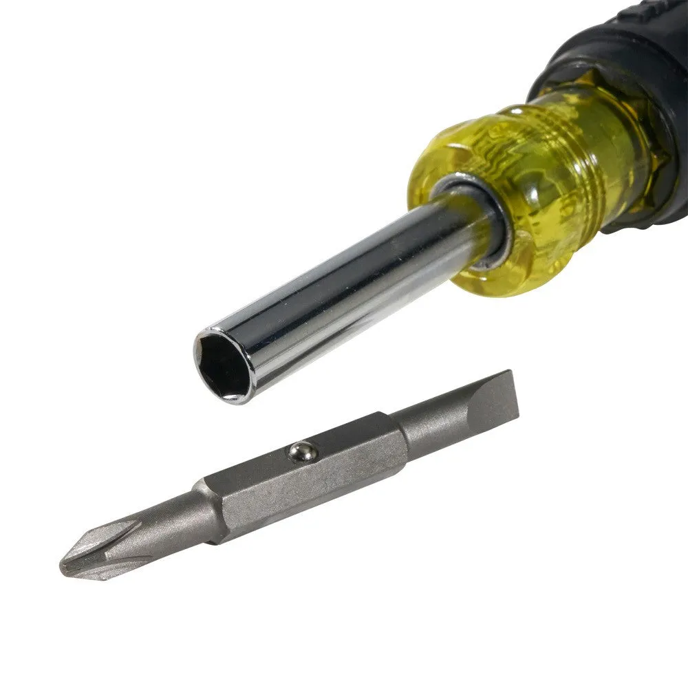 Klein Tools 32476 5-in-1 Screwdriver/Nut Driver, Yellow and Black