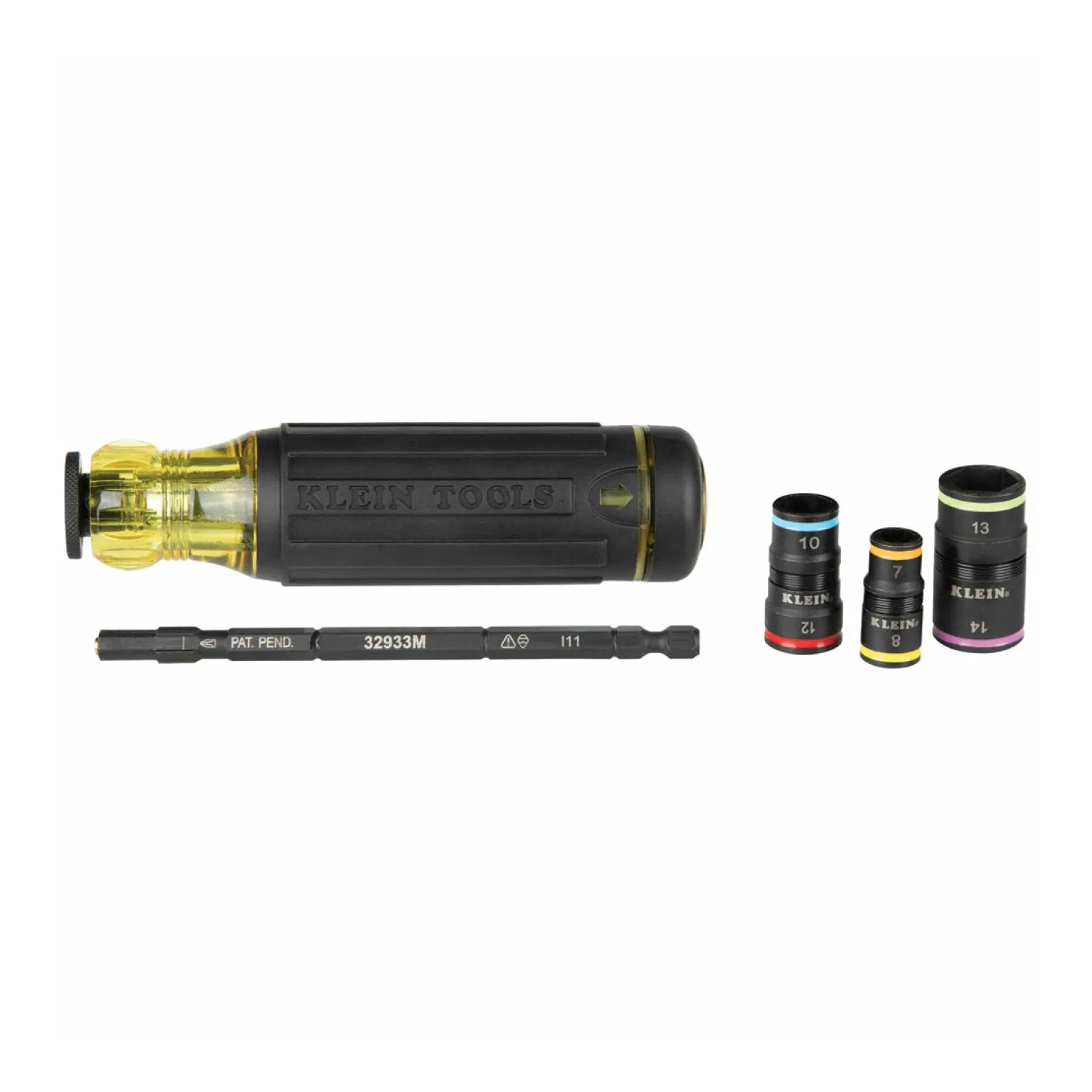 Klein Tools 32933M 6-in-1 Impact Rated Flip Socket Set, Metric