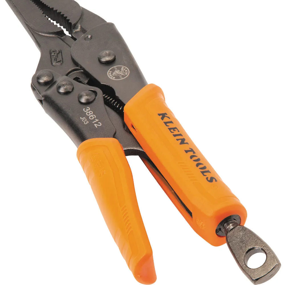 Klein Tools 38612 Long Nose Locking Pliers, 9-Inch