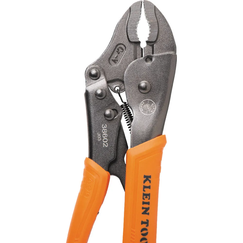 Klein Tools 38660 Curved Jaw Locking Pliers Set, 7-Inch and 10-Inch, 2 Pc.