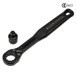 Klein Tools 65301ADP KNECT (S) Pass Through Ratchet and 1/4" Drive Socket Adapter Set