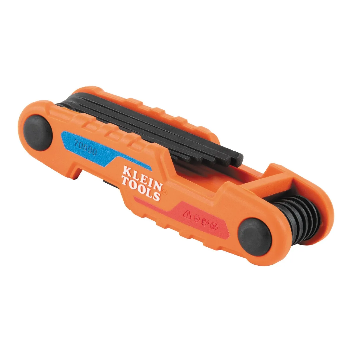 Klein Tools 70590 Compact Folding Hex Key Set, SAE, Metric, 12-Keys