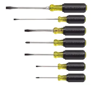 Klein Tools 85076 Cushion-Grip Screwdriver Set, 7 Piece