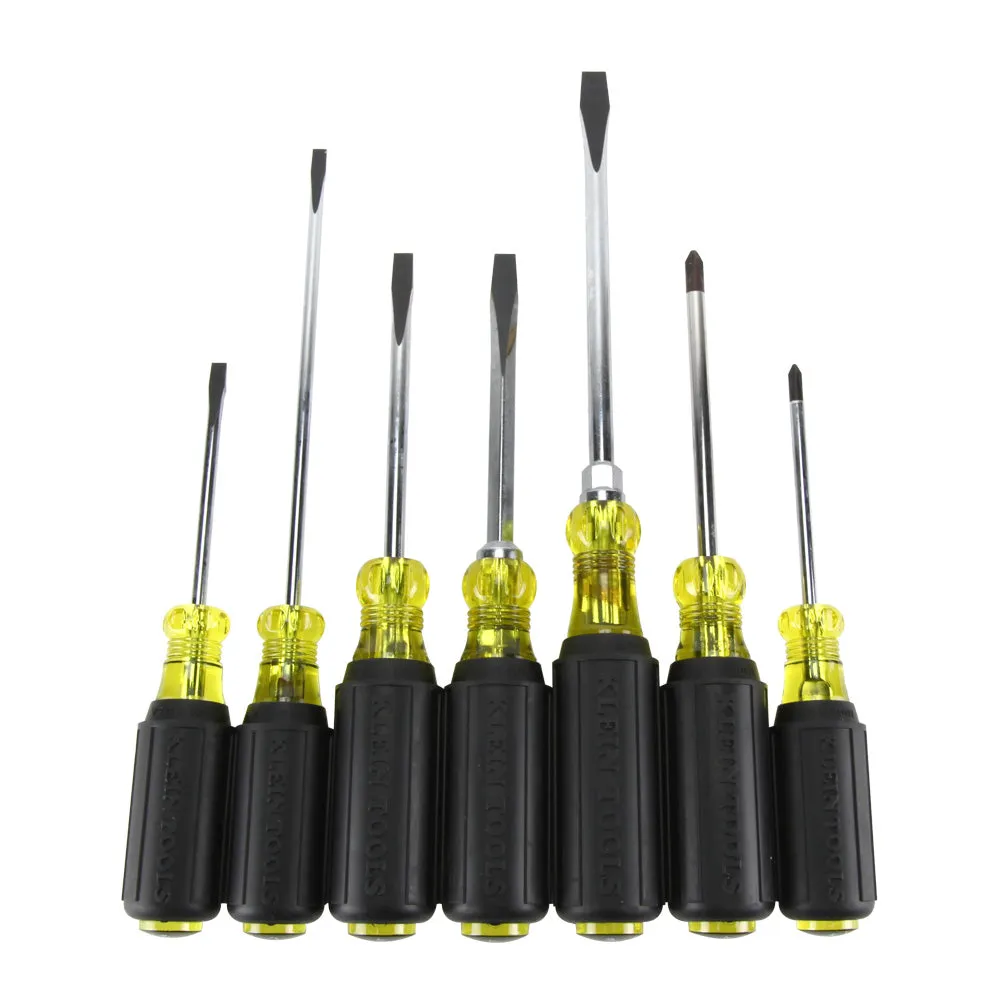 Klein Tools 85076 Cushion-Grip Screwdriver Set, 7 Piece