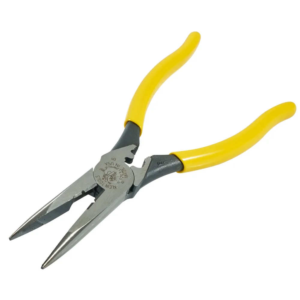 Klein Tools D203-8NCR 8" Heavy-Duty Long-Nose Pliers