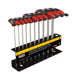 Klein Tools JTH610E T-Handle Set with Stand, SAE, 6'' Blade 10 Pc