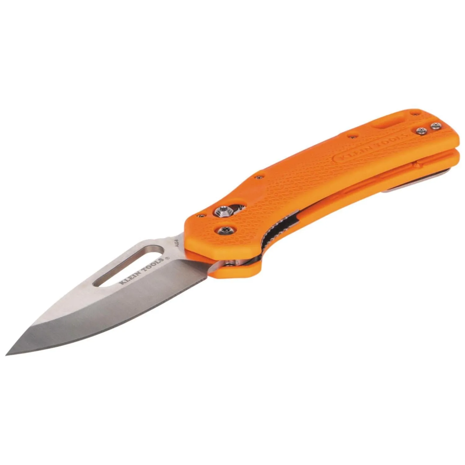 Klein Tools OFK000ORT Resurgence Fishing Pocket Knife, Orange & Drop Point