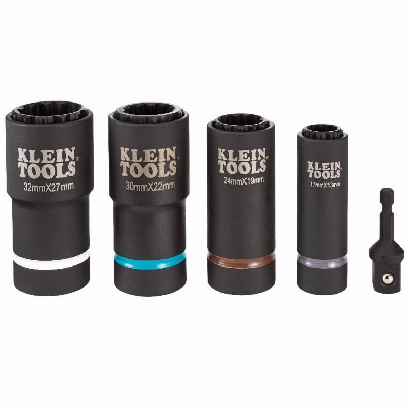 Klein Tools 66054E 2-in-1 Metric Impact Socket, 12-Point, 32 x 27 mm