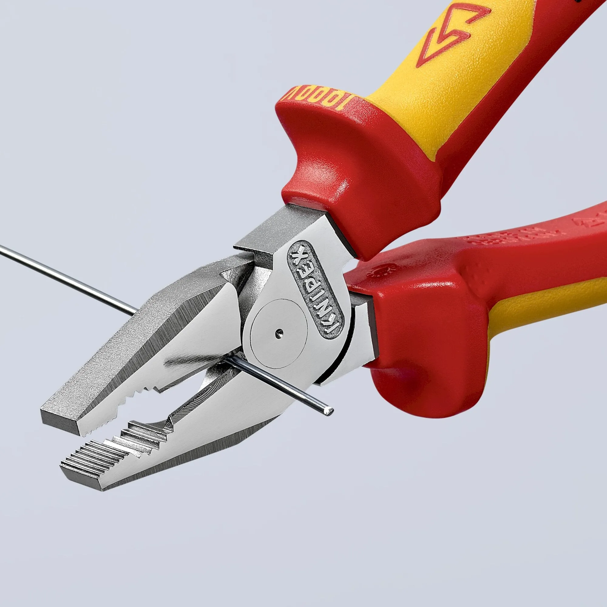 Knipex 02 06 180 7 1/4" High Leverage Combination Pliers-1000V Insulated