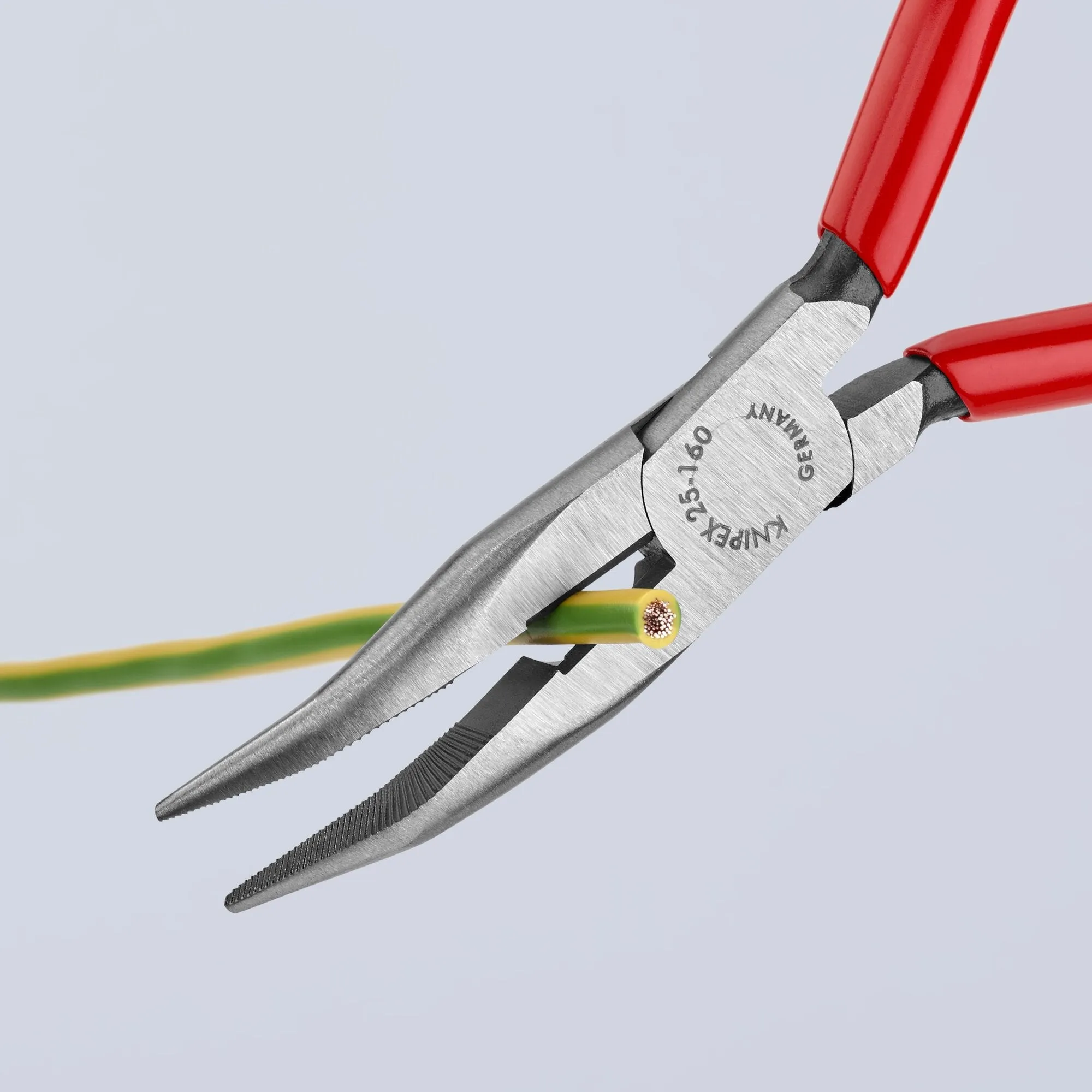 Knipex 25 21 160 6 1/4" Long Nose 40 Angled Pliers with Cutter