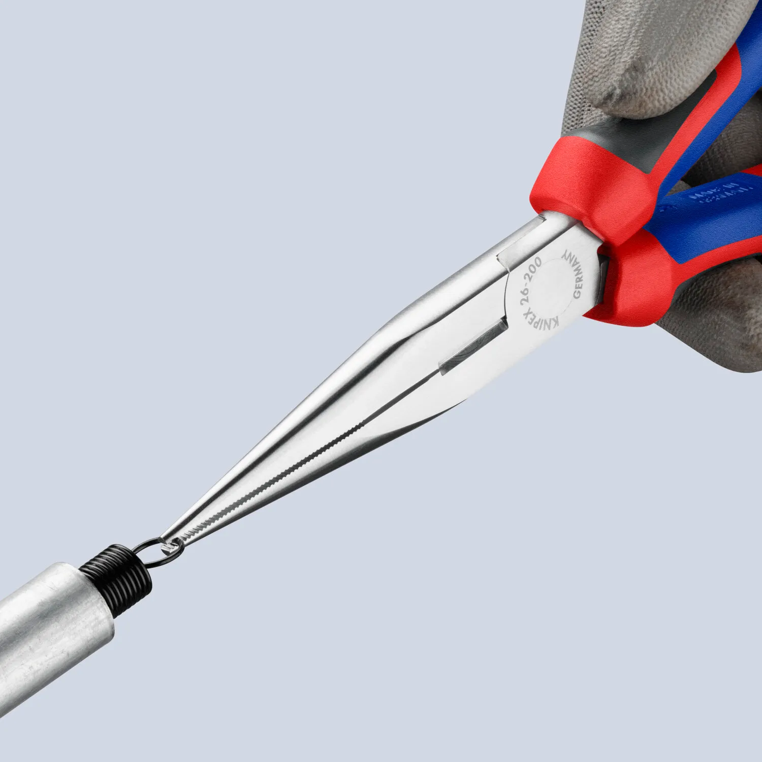 Knipex 26 15 200 KnipeXtend Long Nose Pliers with Cutter", 8"