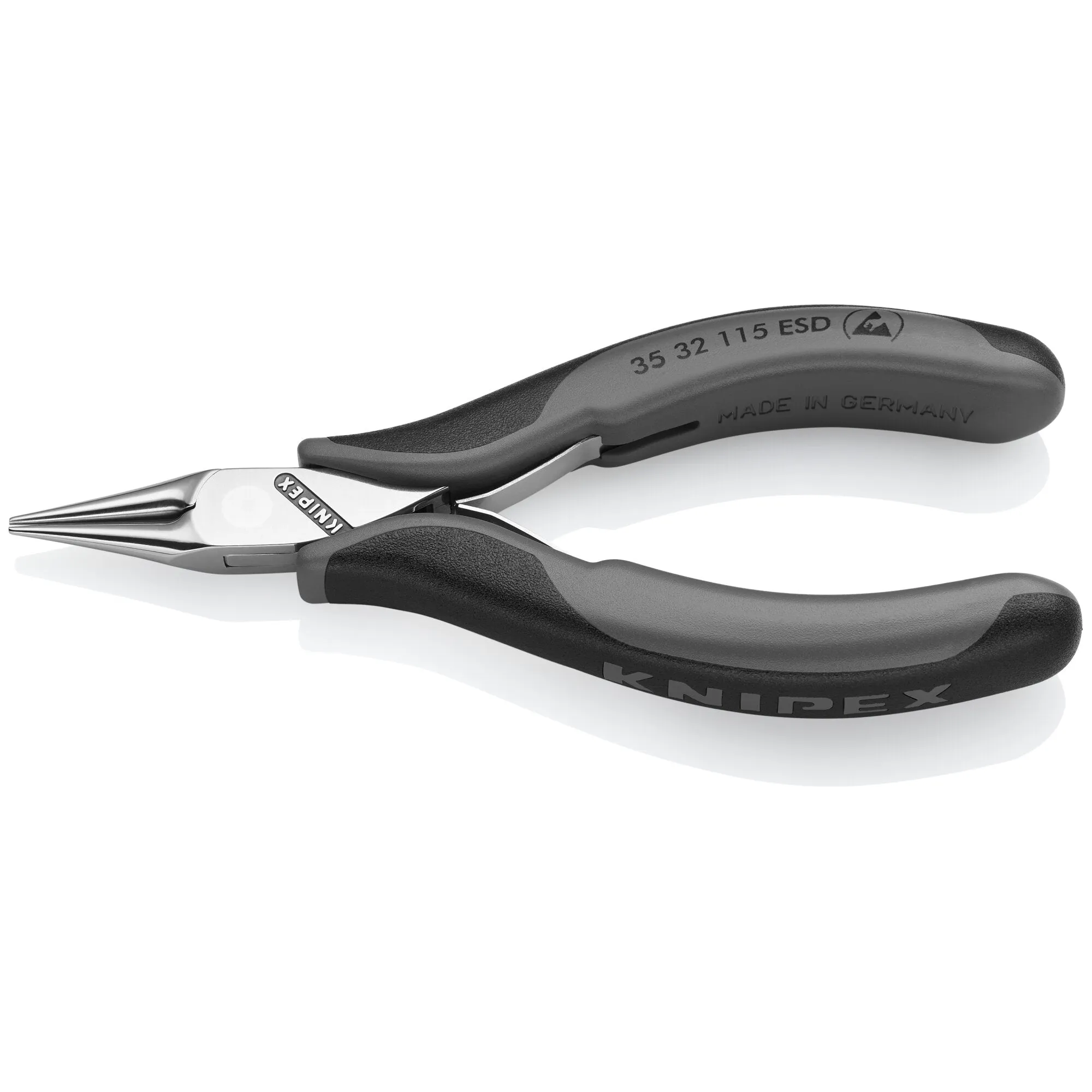 Knipex 35 32 115 ESD 4 1/2" Electronics Pliers-Round Tips, ESD Handles