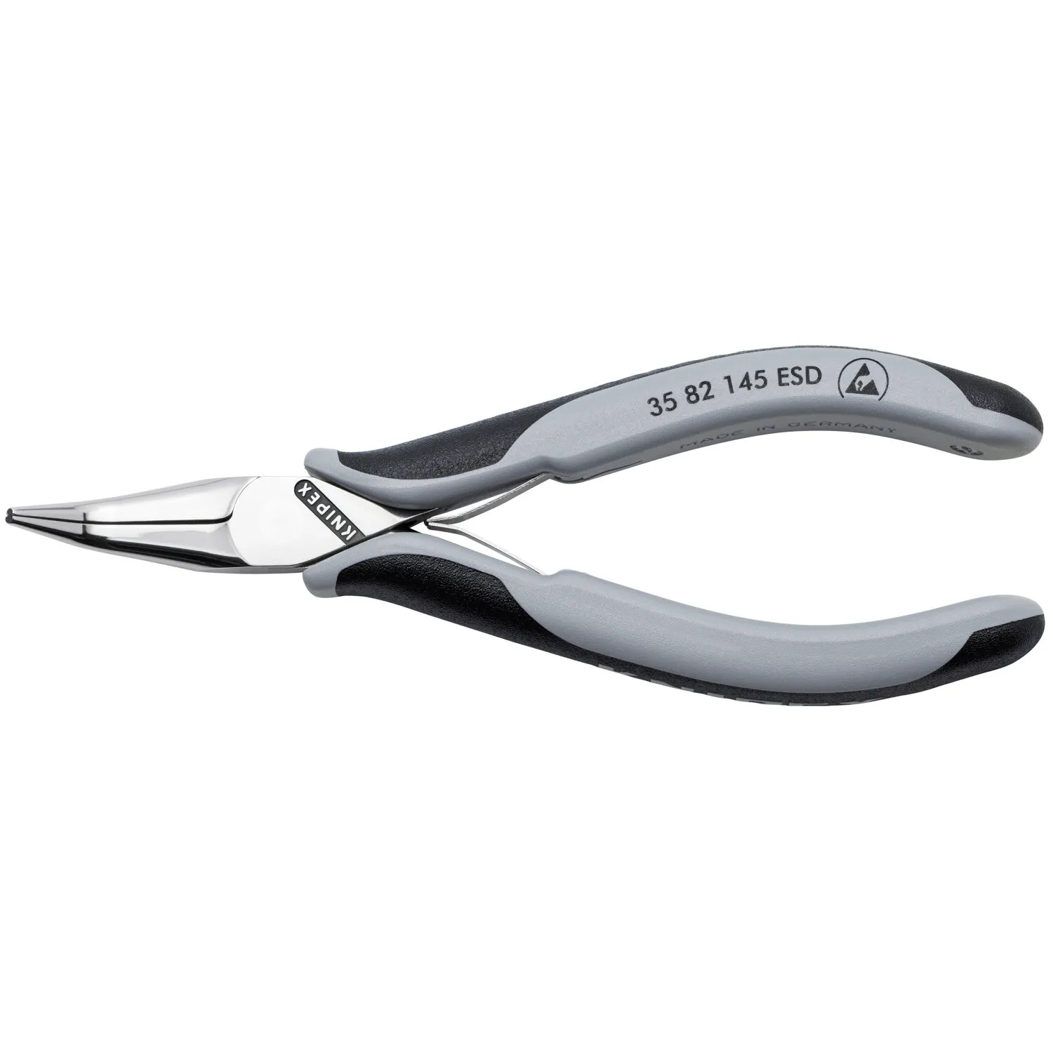 Knipex 35 82 145 ESD 5 3/4" Electronics 45 Angled Pliers-Half Round Tips, ESD Handles
