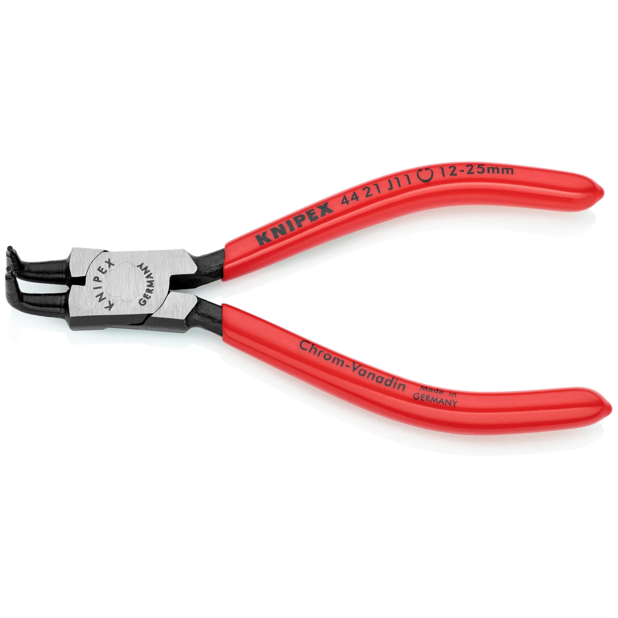 Knipex 44 21 J11 5 1/8" Internal 90 Angled Snap Ring Pliers-Forged Tips