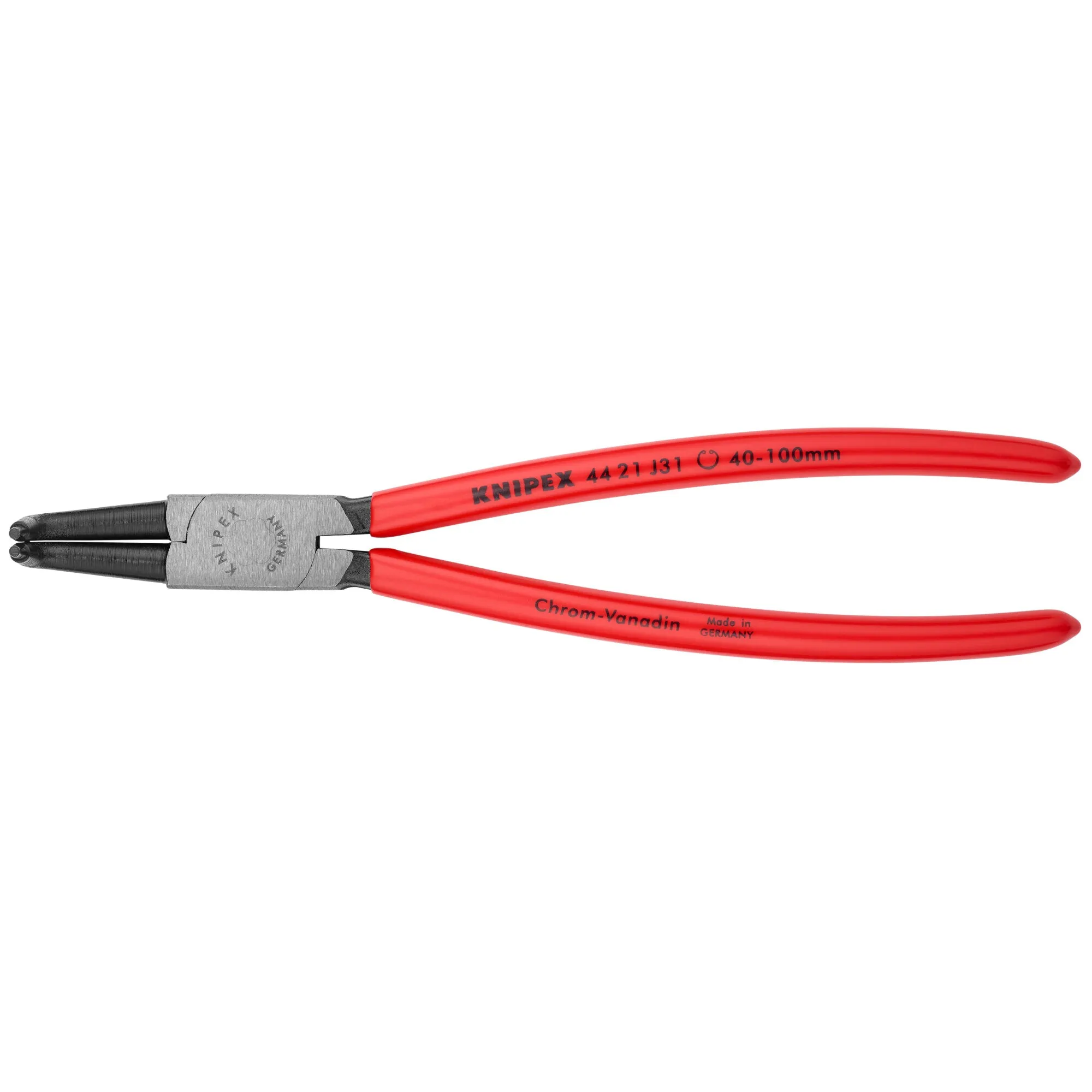 Knipex 44 21 J31 SBA 8 1/2" Internal 90 Angled Snap Ring Pliers-Forged Tips